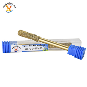 Chiến Binh của CNC kim cương Router bit braze Flat End đá bit vuông chân không tùy chỉnh ODM OEM hỗ trợ cho đá cẩm thạch khắc bit - Product Image 2