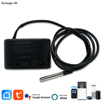 Tuya WiFi capteur de température intelligent moniteur interrupteur 7-32V 85-250V Thermostat de surveillance passif relais de Contact sec fonctionne avec Alexa