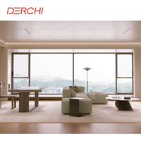 DERCHI USA maison balcon double vitrage à double vitrage trempé grand verre vitré à rupture thermique étanchéité fenêtres coulissantes
