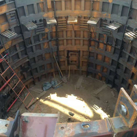 Coffrage mobile intégré à axe vertical, indéformable et résistant à l'usure pour les mines souterraines de charbon/cuivre en béton