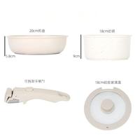 Nouvel ensemble de batterie de cuisine classique en aluminium moulé sous pression, écologique, compatible induction, avec revêtement antiadhésif, couvercle de casserole, couleur et logo personnalisables