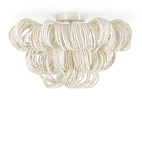 Lustre en bois perlé de style farmhouse, moderne, salon, bohème, coquille de noix de coco