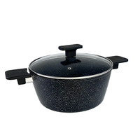 Ensemble d'Ustensiles de Cuisson Antiadhésifs en Pierre Maifan, Marmite à Soupe en Fonte, Batterie de Cuisine Antiadhésive en Aluminium, Casserole avec Couvercles