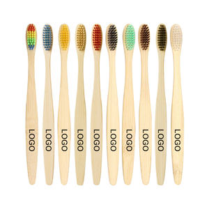 100% Brosse à dents électrique en bambou écologique avec logo Poils souples noirs Emballage unique Brosse à dents jetable pour adultes à usage domestique - Product Image 2