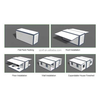 Meilleures ventes : Maison conteneur maritime extensible à structure en acier, Chine, 3 chambres, design moderne, bâtiment de bureau en verre, école, centre commercial, magasin