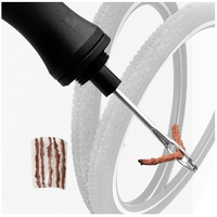 PRO-STAR Mini gonfleur de vélo d'urgence 2-en-1 en alliage d'aluminium pour valves Schrader/Presta, pompe de réparation de pneus >160 PSI avec cartouche de CO2 de 16g
