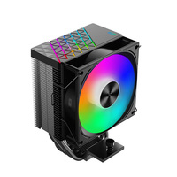 PCCOOLER H4 ARGB Noir Dissipateur thermique pour processeur à refroidissement par air 4 caloducs Ventilateur PWM Compatible avec les générations 12/13 1700/AM4/AM5 Hauteur 133 mm