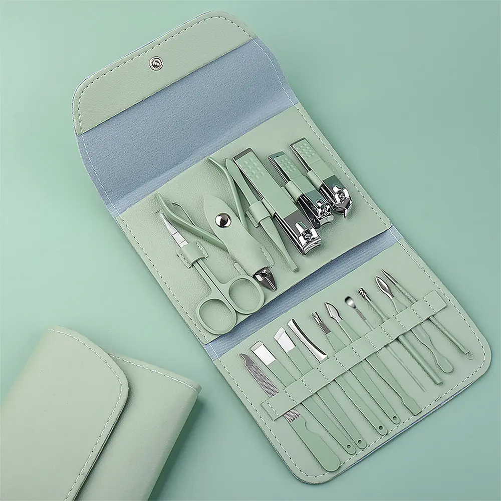Ensemble de manucure professionnel, Kit de coupe-ongles, outils de soins de pédicure-ensemble de manucure et pédicure en acier inoxydable pour femmes