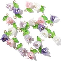 Offre Spéciale 10 pièces breloques de fleurs florales de printemps, pendentifs à breloques élégants pour la fabrication de boucles d'oreilles bracelet collier à faire soi-même