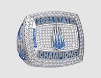 Bague de championnat multisports avec logo personnalisé - Style punk en alliage pour les jeunes, cadeau pour les occasions de fête