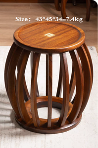 Taburete de <span class=keywords><strong>tambor</strong></span> de madera de ébano sólido nuevo estilo chino moderno elegante mesa de centro con asientos cómodos - Product Image 5