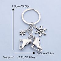 Femmes bricolage personnalisé glace flocon de neige pendentif patins à roulettes porte-clés accessoires de mode alliage matériel pour toujours cadeaux