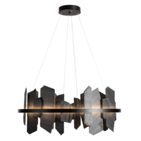 Luminaire suspendu Cano Lighting, style industriel américain vintage, noir, anneau décoratif, lustres pour salon, luminaire en pierre noire