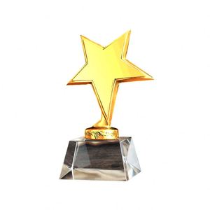 Customized Gold Metal Star Crystal <b>Trophy</b> Award for <b>Engraving</b> - Product Image 5