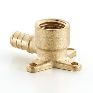 Raccordi per Tubi Idraulici in Ottone Senza Piombo, Raccordo PEX a Goccia, Gomito a Montaggio a Parete, Connettori per Tubi dell'Acqua in Rame Resistenti all'Erosione - Product Image 1