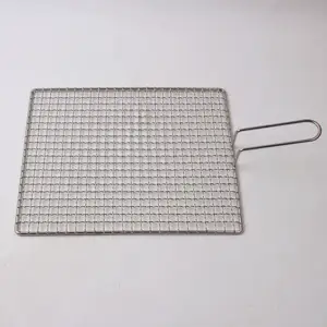 BBQ grill racks with handle grid for cooking korean barbecue grill grate Korean barbecue net steel grate grid