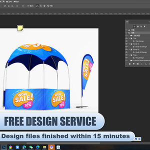 เต็นท์พับได้แบบพกพา กันน้ำ โครงอะลูมิเนียม ขนาดใหญ่ หรูหรา สำหรับงานโปรโมทเชิงพาณิชย์ ขนาด 10x10 เมตร - Product Image 3