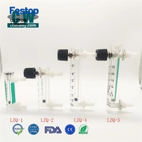 LZQ -1,2,3,4,5 Pengukur Aliran Udara Akrilik (H=90mm Pengukur Aliran Oksigen) dengan Katup Kontrol dan Selang 8mm Akurasi Aliran yang Dapat Disesuaikan +/-5%