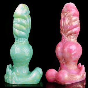 YOCY Big Size Long Knotty Silicone Artificial Dog <b>Dildo</b> Wolf Silicone Made Big Knot Multi for Men Women - Product Image 1