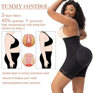 Control de barriga de cintura alta, funda de estómago plana, moldeador de cuerpo para levantar glúteos, ropa moldeadora de cintura Lipo Para Mujer, Fajas cortas BBL - Product Image 3