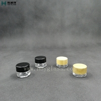 Petit pot en verre pour cire de colophane, emballage de crème pour les yeux, pots de concentré en verre de luxe vides avec couvercle CRC