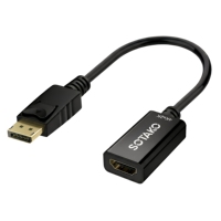 Adaptateur SOTAKO 4K DP vers DP, Mâle vers Femelle, PVC, Plug & Play pour PC, Ordinateur Portable, Moniteur, Téléviseur, HDTV, Projecteur