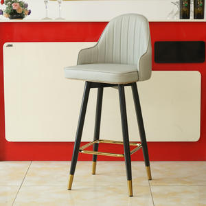 Taburetes Altos Ergonómicos, Juego de 2, Respaldo Acolchado con Patas Cromadas, Taburetes Tapizados para <span class=keywords><strong>Cocina</strong></span> y Comedor - Product Image 4