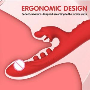 Tongue <span class=keywords><strong>Tease</strong></span> IPX5防水USB充電式17速大人のおもちゃデュアル喜びGスポット舐めるディルドバイブレーター用 - Product Image 5