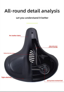 Fahrradsitze für Komfort, Übergroßer Extra Weicher Gepolsterter Fahrradsitz für Männer und Frauen, Bequemer Großer Fahrradsattel für Mountainbikes - Product Image 6