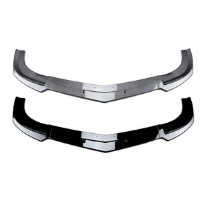 Amp-Z Mercedes-Benz Classe C W204 C63 Splitter avant Noir Piano Texture Fibre de Carbone Finition Mate Lame Avant Kit Carrosserie - Product Image 2