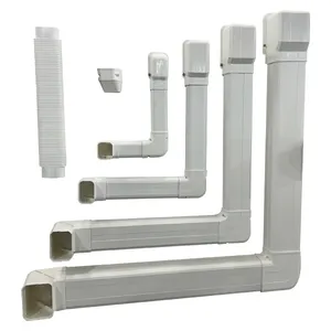LX100 Plastic Flexible Air Conditioner PVC cable trunking Slim Duct Pipe Cover universal AC