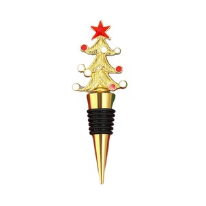 Christmas Tree Wine <b>Stopper</b> Metal Gold Silver Bottle Seal For Holiday Gift - Product Image 2