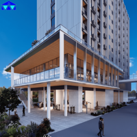 Immeuble d'appartements à structure en acier multi-étages, ignifuge et isolé, complexe résidentiel clé en main