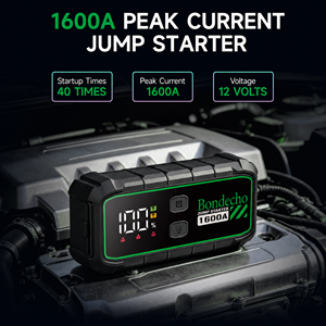 1600A 59.2Wh Fast Charging Portable Car Jump LCD Display Emergency Flashlight <b>12V</b> Lithium <b>Battery</b> 7L Gas 5L BE-T45 Powerful Jump - Product Image 3