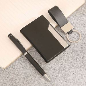 Juego de Cuero Negro Ejecutivo con Impresión Digital, Porta Tarjetas de Visita y Regalo Corporativo Personalizado para Hombre - Product Image 2