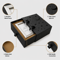Caja de Cartón Rígido Ecológica con Logotipo Impreso, Caja de Regalo para Velas Aromáticas, Joyería, Marcos de Fotos, para Pequeñas Empresas