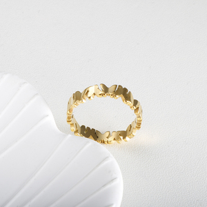 Di alta qualità elegante anello a farfalla dorato <span class=keywords><strong>per</strong></span> donna placcato in <span class=keywords><strong>oro</strong></span> carino dolce anniversario anello nuziale gioielli in acciaio inossidabile - Product Image 3