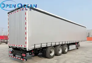 Top Enclosed Box Body Curtain Side Van Truck Semi Cargo Trailer