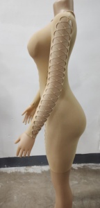 Bodystocking Lingerie Sexy in Rete Color Nudo per <span class=keywords><strong>Donna</strong></span>, Nuovo Design OEM - Product Image 5
