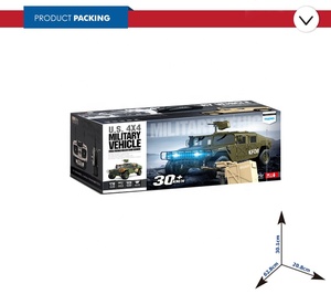 Voiture RC militaire <span class=keywords><strong>4x4</strong></span> à grande vitesse avec grandes roues 16c Plus avec effets sonores et lumineux - Product Image 6