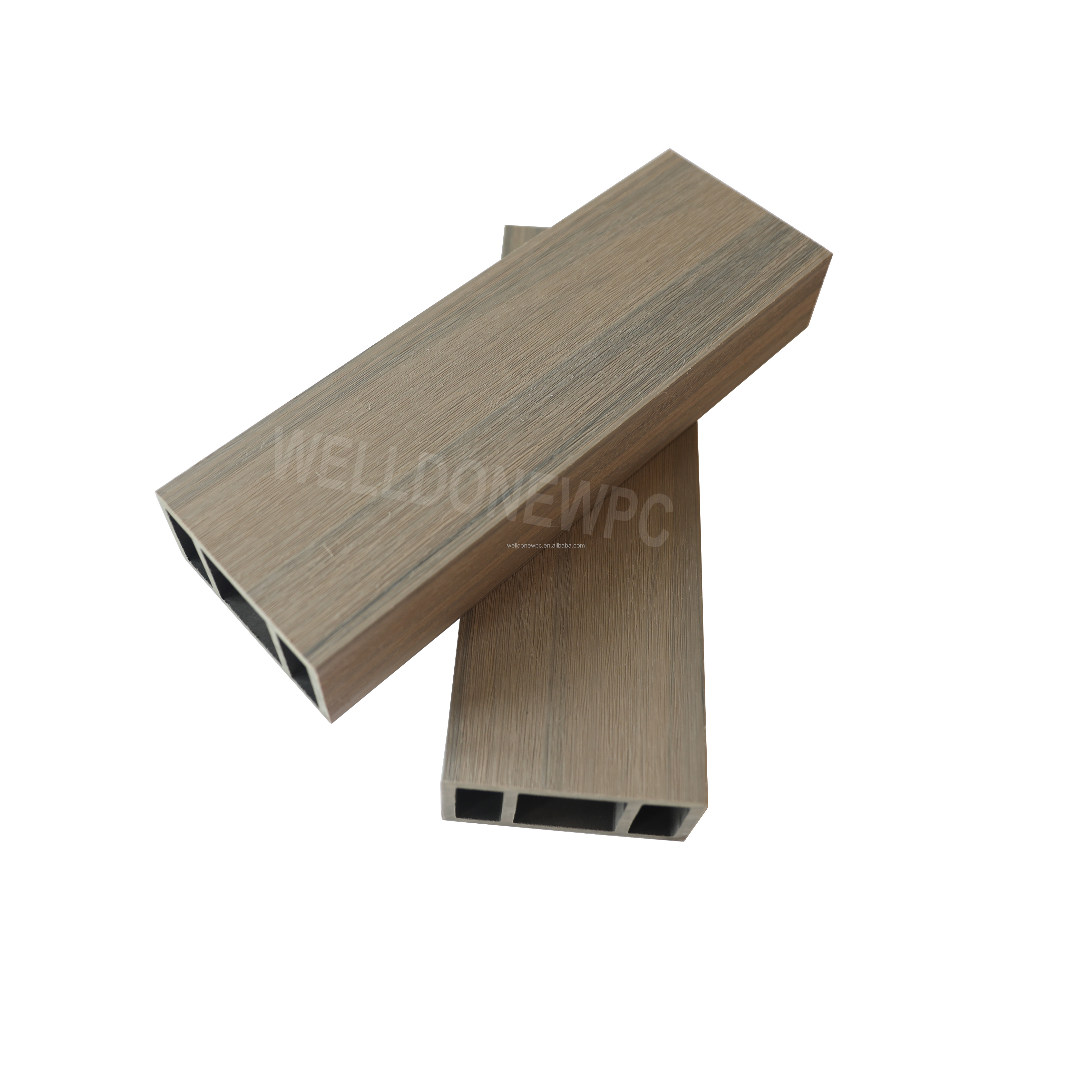 Exterior Decoration Custom Hollow Fluted WPC Timber Tube