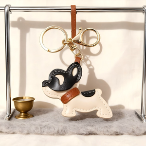 พวงกุญแจรูปสุนัขเฟรนช์บูลด็อกน่ารัก ดีไซน์สร้างสรรค์ ทำจากหนัง PU - Product Image 2
