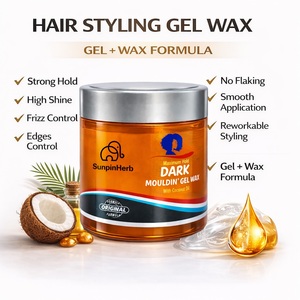 Cera en Gel de Coco Dark Moroccan Oil, Fijación Máxima, Sin Residuos, Control de Bordes, Gel Estilizador para Trenzas, Locs y Cabello Afro, Suministro a Granel - Product Image 5