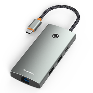 6 trong 1 Type-C HUB 1000M Ethernet 100W PD USB C HUB Loại C để 4K60hz hiển thị - Product Image 5