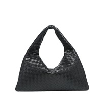 7658 #   Modische Damen-Hobo-Tasche in Dreiecksform mit gewebtem Crossbody-Design, PU-Futter und Reißverschluss