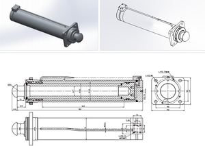 HCYY11112023 Good Quality Professional Factory 123kg <b>Hydraulic</b> <b>Cylinder</b> for Truck Crane Vehicle Frame Support - Product Image 2