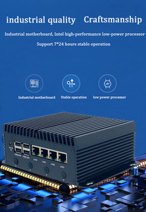 4Lan Mini PC met Intel I5 1235U Win10 Win11 <span class=keywords><strong>Linux</strong></span> besturingssysteem 4POE DDR5 HD-MI Type-C ventilatorloze Nano Mini industriële computer - Product Image 2