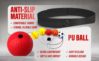 Ensemble d'entraînement au ballon réflexe de boxe avec bandeau réglable Équipement de boxe Punching Ball Gym Fitness Reflex Balles de vitesse en mousse PU