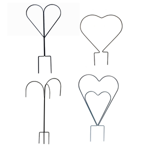 001 Treillis de <span class=keywords><strong>support</strong></span> pour plantes grimpantes en fer chromé antirouille, en forme de cœur, style pastoral, pour plantes d'intérieur et pots de fleurs - Product Image 1