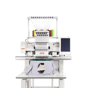 Endüstriyel ev nakış makinesi düz kap t-shirt nakış bilgisayar makinesi tek kafa nakış makinesi